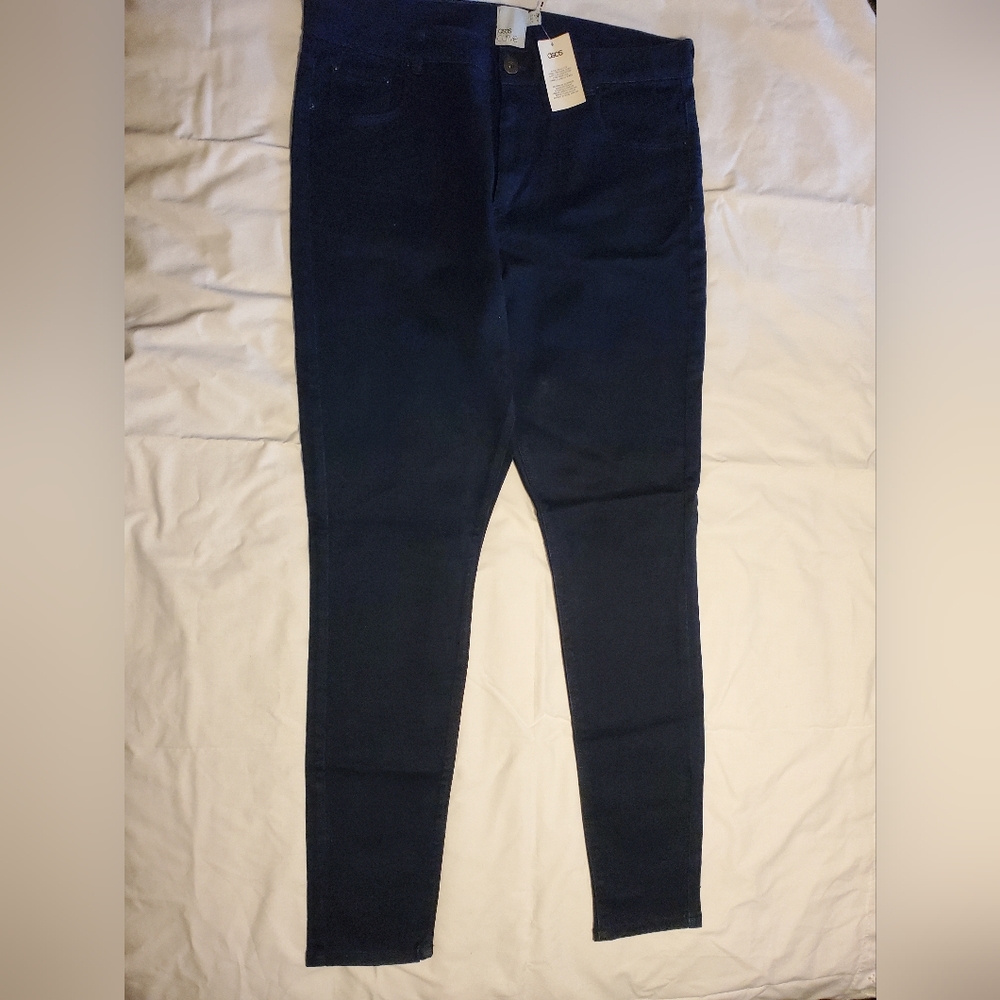 NWT - Asos Curve Skinny Jeans in Over-dyed blue - Size 16